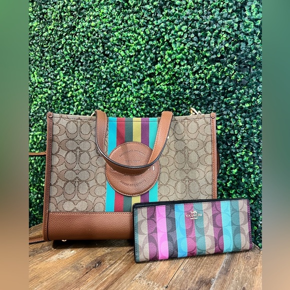 Coach Handbags - Dempsey Carryall In Signature Jacquard With Stripe And Coach Patch